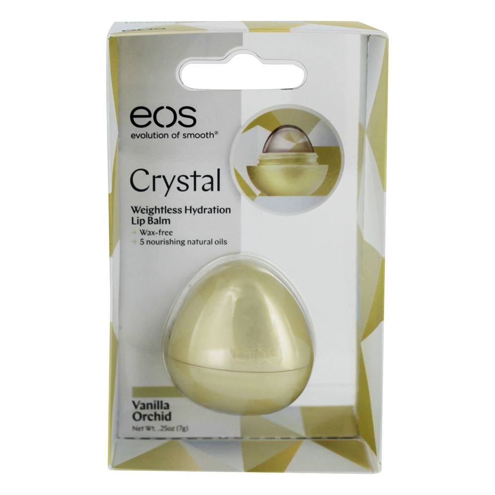 Hidratação sem peso Bálsamo de lábio de cristal Esfera Orquídea de baunilha - 0.25 oz. EOS Evolution of Smooth