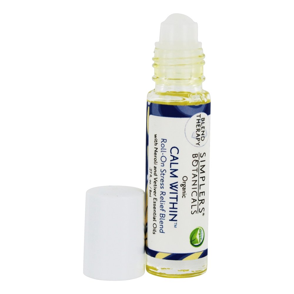 Mistura de Terapia Orgânica Calma Dentro do Rolo em Óleo Essencial - 0.27 fl. oz. Simplers Botanicals