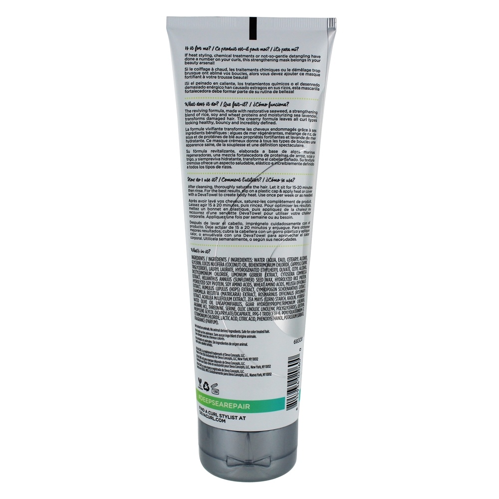 Profundidade Mar Reparar Alga Fortalecimento Máscara - 8 fl. oz. DevaCurl - Imagem 2