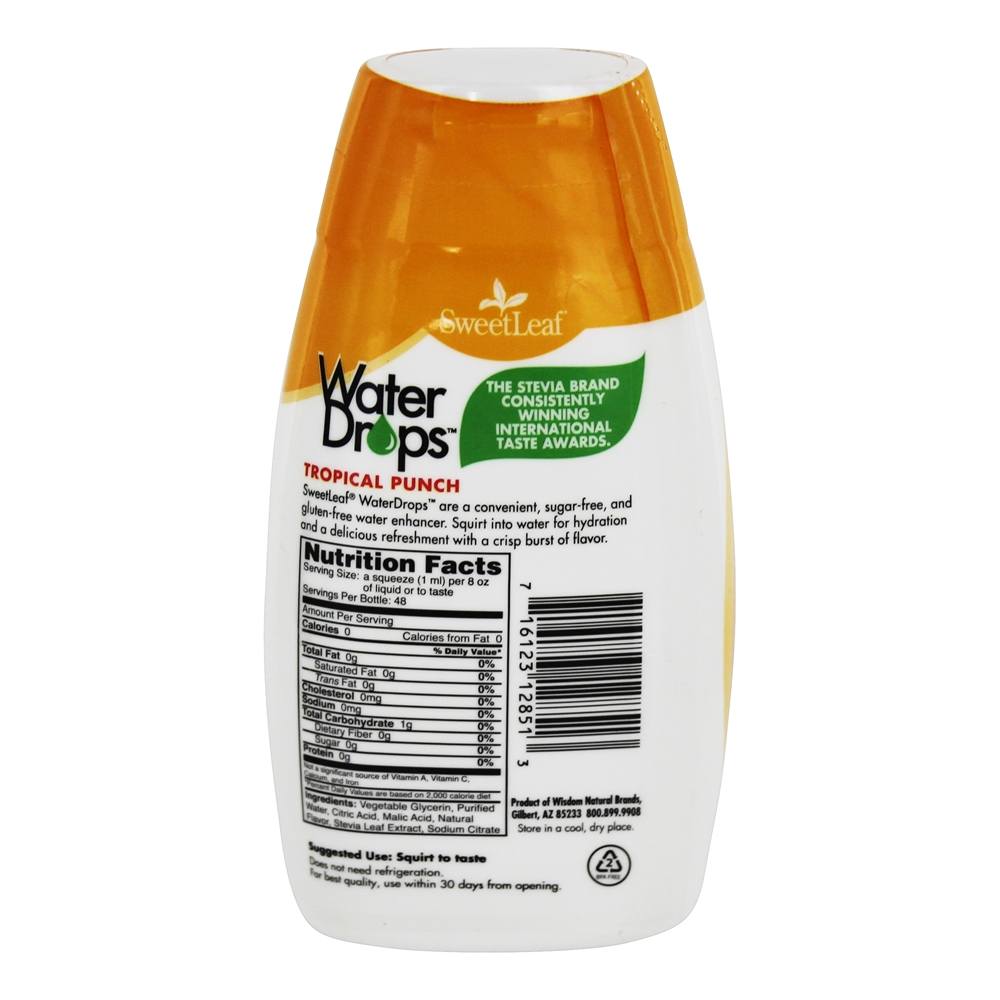 A água deixa cair o perfurador tropical do realçador da água do Stevia - 1.62 fl. oz. SweetLeaf - Imagem 2