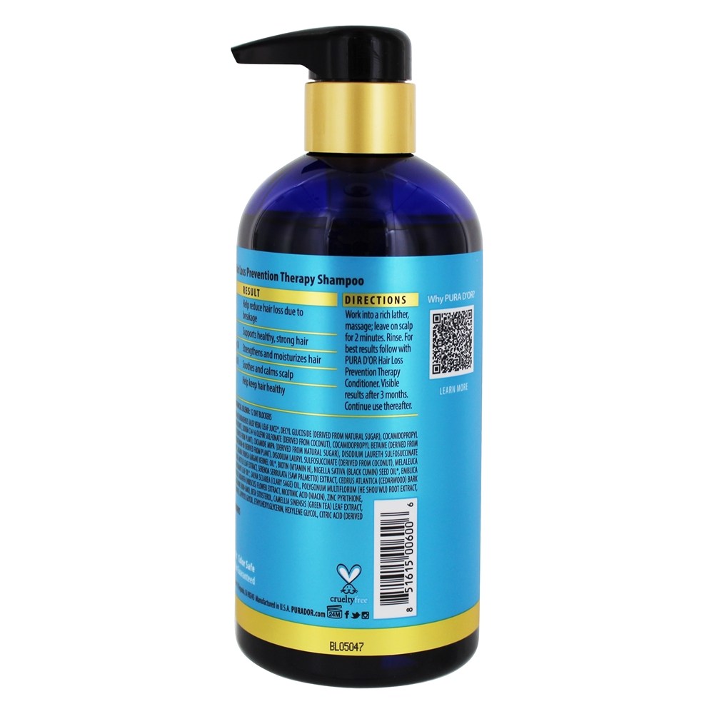 Champô da terapia de diluição do cabelo - 16 fl. oz. Pura d'or - Imagem 3