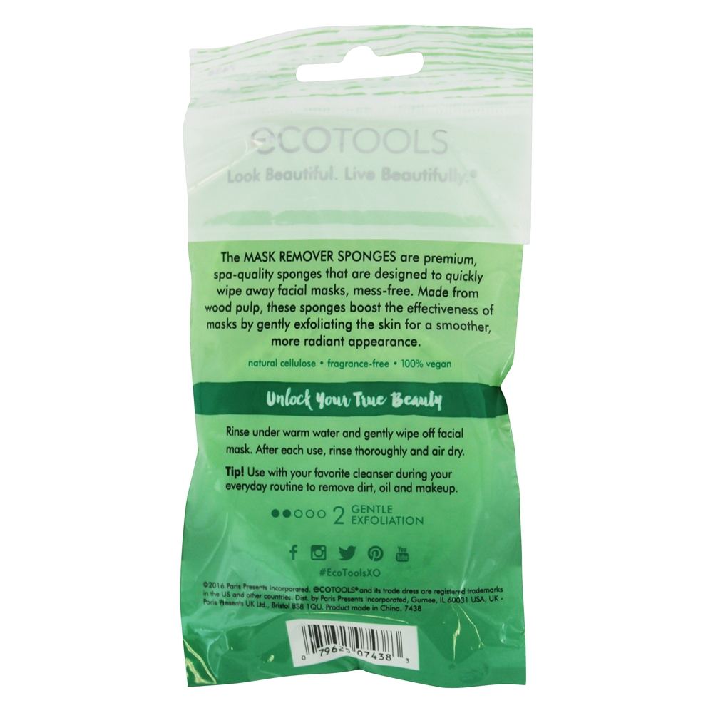 Esponjas Faciais Removedor De Máscara - 2 Contagem EcoTools - Imagem 3