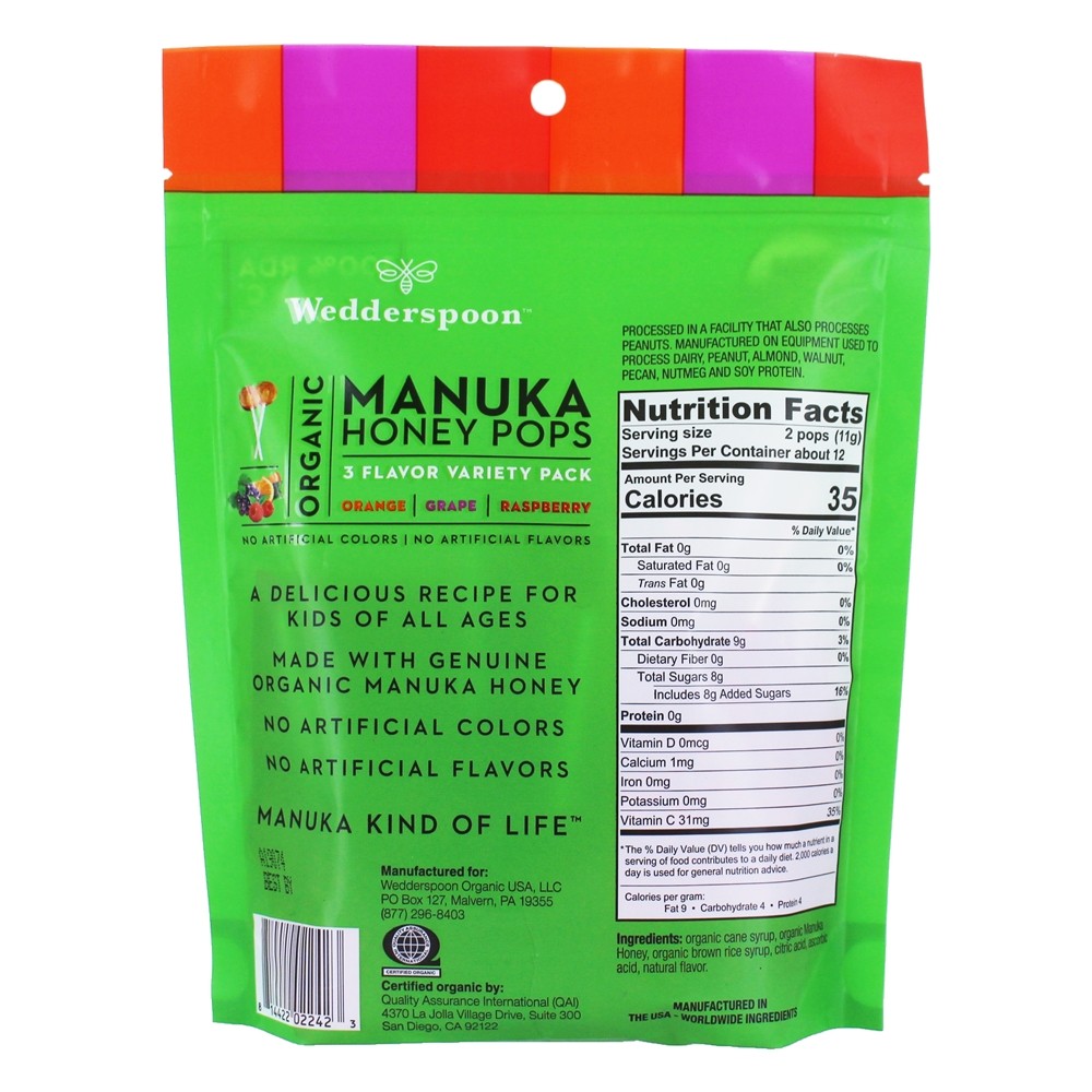 Pack de Variedade de Manuka Mel Orgânico - 24 Contagem Wedderspoon - Imagem 2