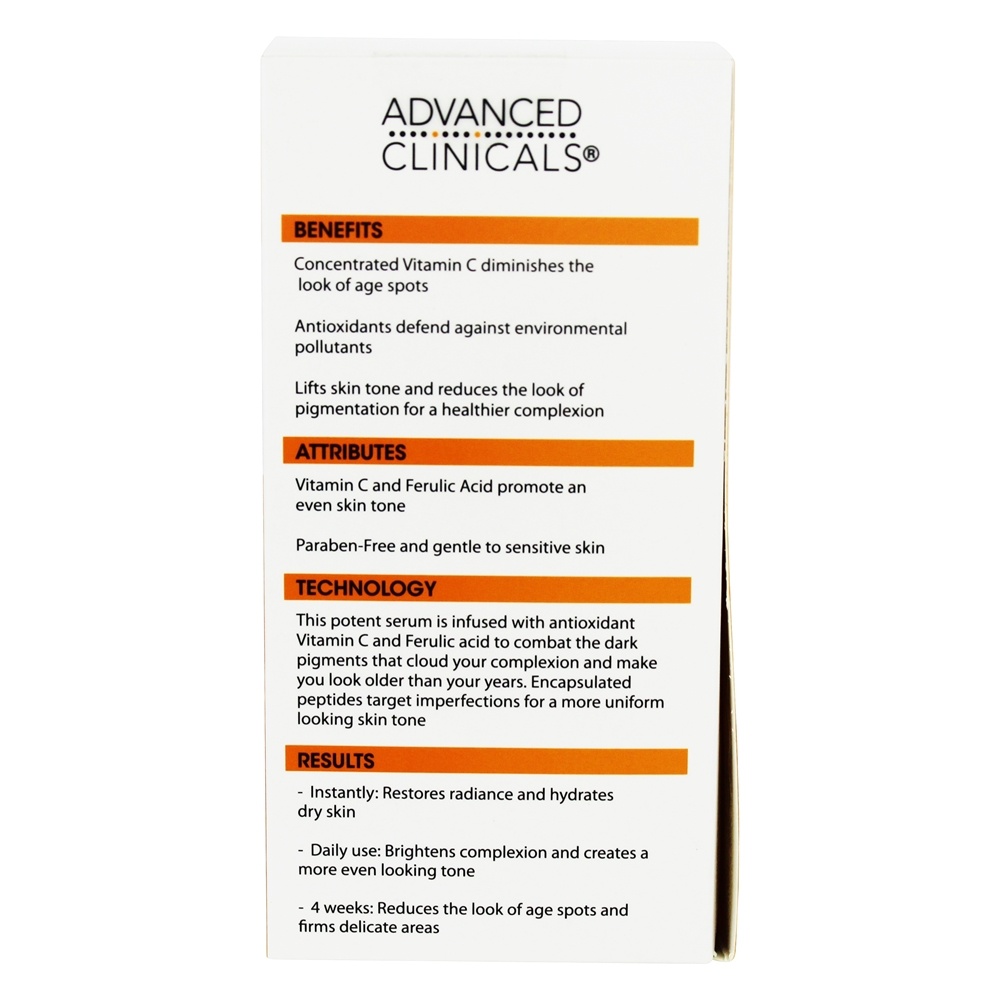 Soro Facial Anti-Aging Vitamina C com Aloe Vera Calmante - 1.75 fl. oz. Advanced Clinicals - Imagem 4