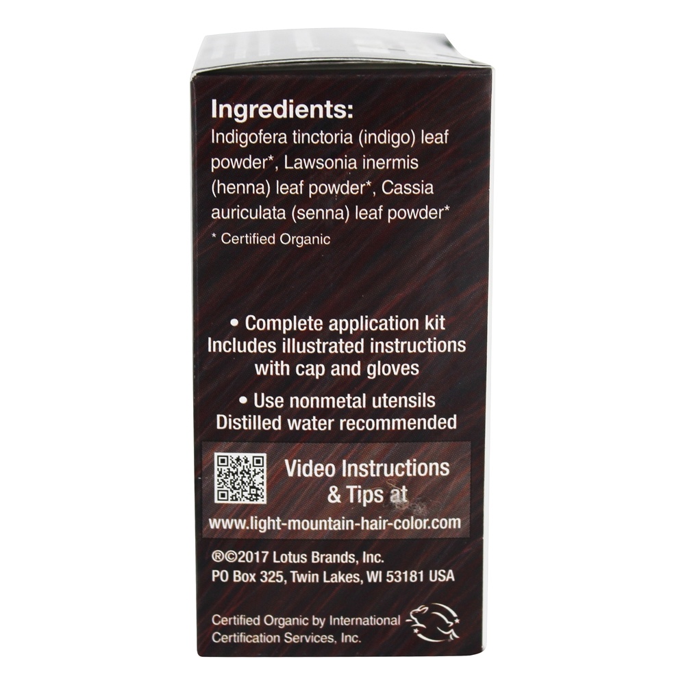 Cor e condicionador de cabelo orgânico Kit de aplicação completo Chocolate escuro - 4 oz. Light Mountain Natural - Imagem 2