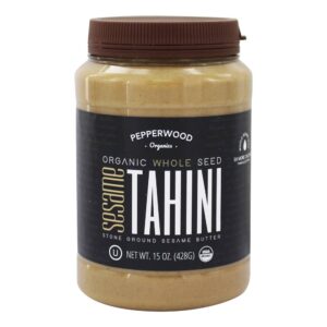 Comprar manteiga de tahini de gergelim integral à terra de pedra orgânica - 15 oz. Pepperwood organics preço no brasil alimentos & lanches tahine suplemento importado loja 9 online promoção -