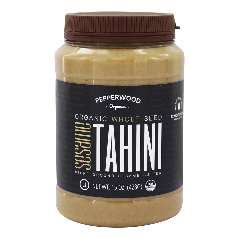 Manteiga de Tahini de gergelim integral à terra de pedra orgânica - 15 oz. Pepperwood Organics