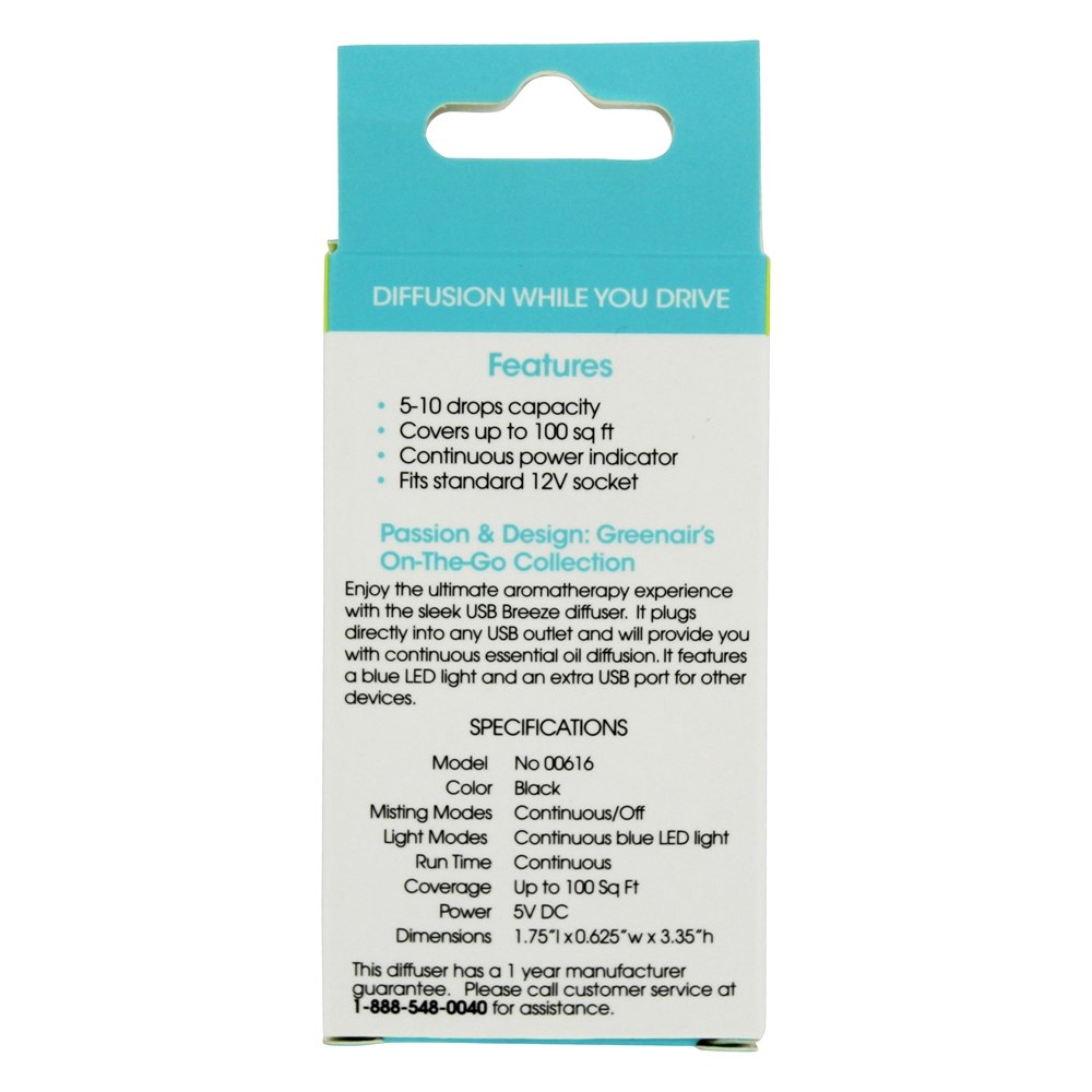 Difusor de GreenAir essenciais On The Go USB Breeze GreenAir - Imagem 4
