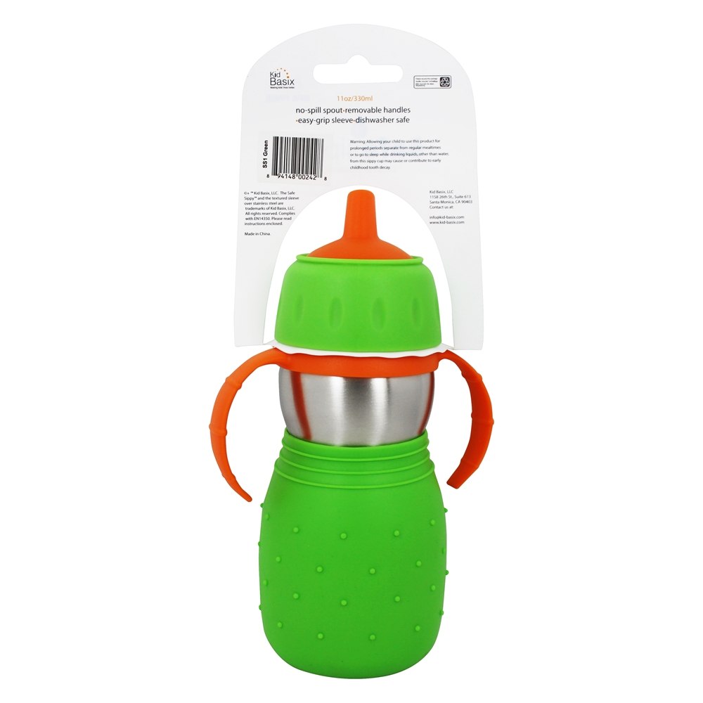 Criança Basix Inoxidável Aço Seguro Sporter água Garrafa Novo Verde - 11 fl. oz. New Wave Enviro Products - Imagem 2