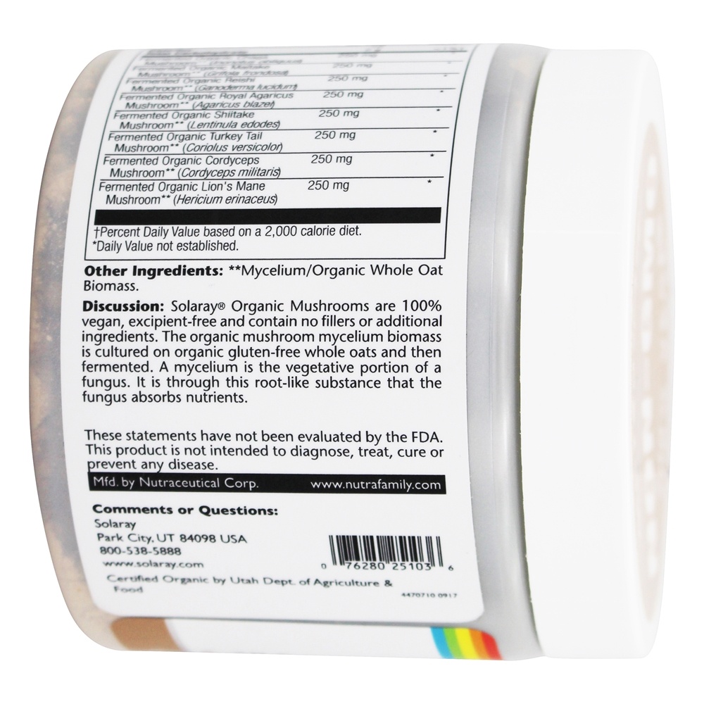 Pó Completo De Cogumelo Fermentado - 2.14 oz. Solaray - Imagem 4