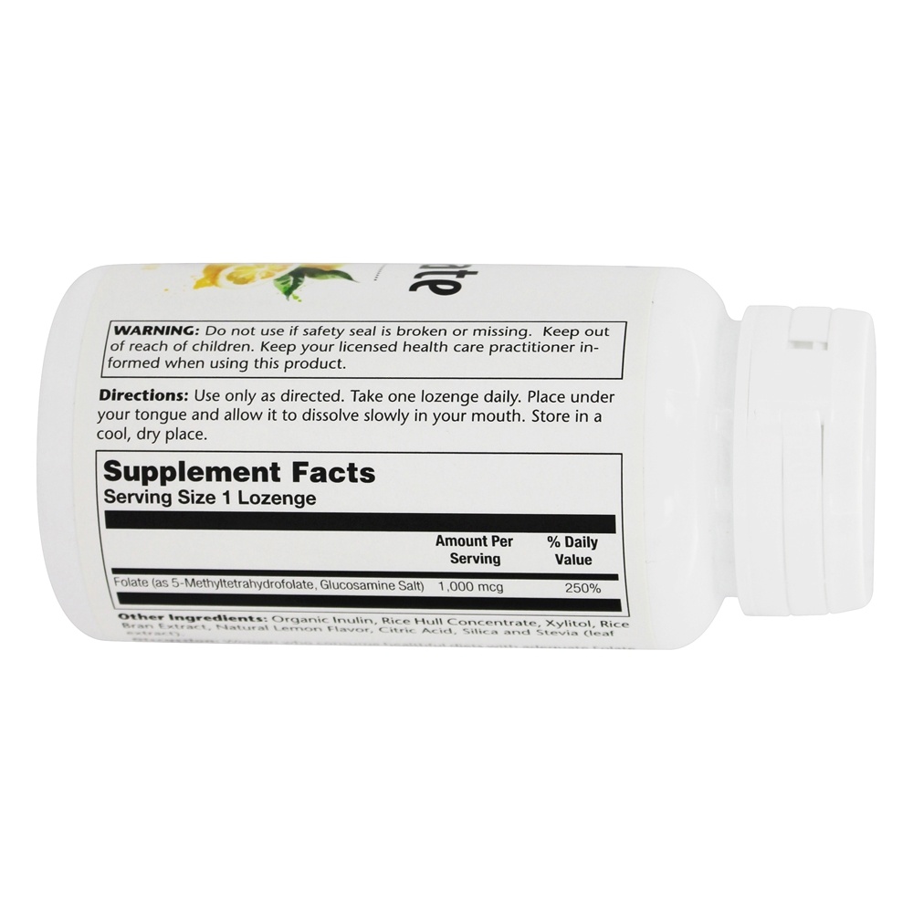 Metilo Folato Limão 1000 mcg. - 60 Pastilhas Solaray - Imagem 2
