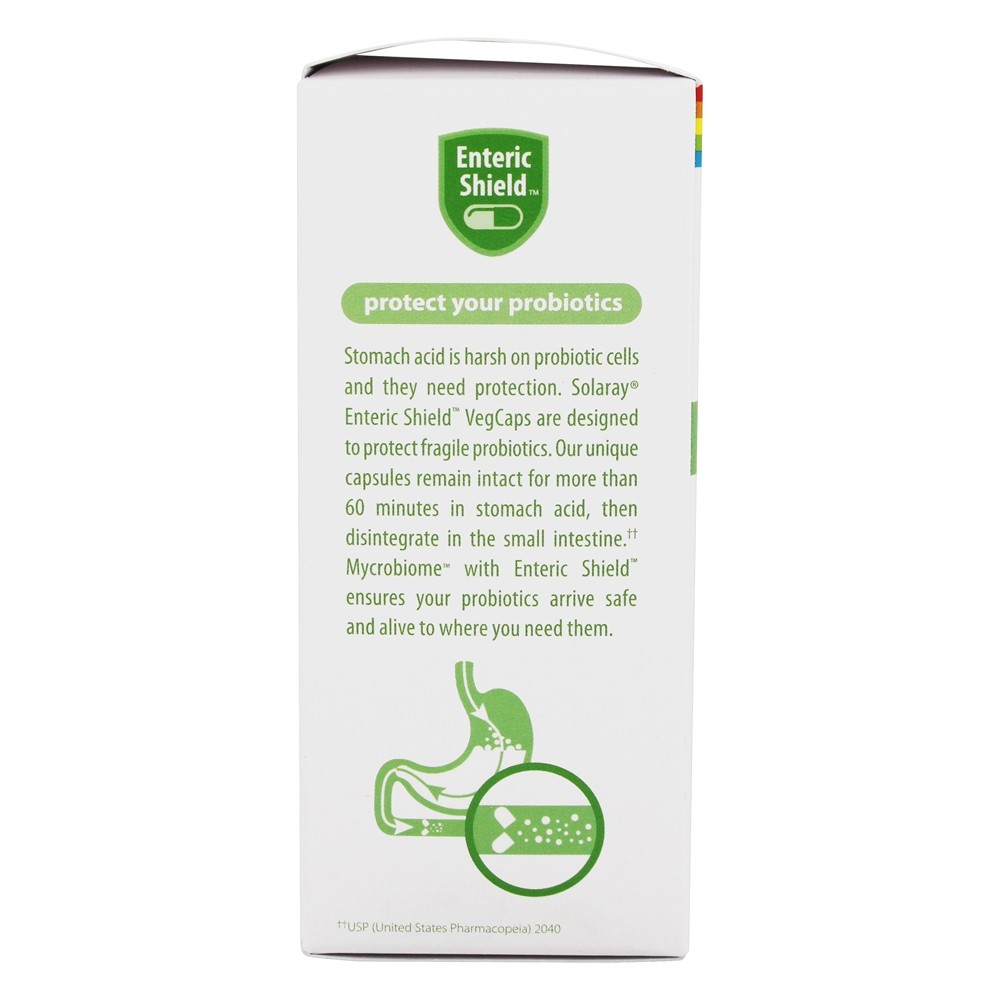 Mycrobiome Probiotic + Prebiótico Inulina Peso Fórmula 50 Bilhões de UFC - 30 Cápsula (s) vegetal (s) Solaray - Imagem 4