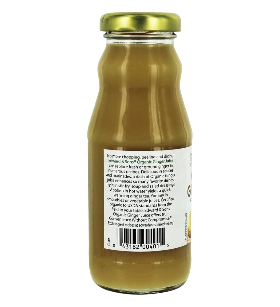 Suco orgânico de gengibre - 7 fl. oz. Edward & Sons - Imagem 3