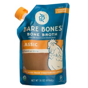 Comprar frango clássico de caldo de osso orgânico - 16 fl. Oz. Bare bones preço no brasil alimentos & lanches caldo de osso suplemento importado loja 13 online promoção -