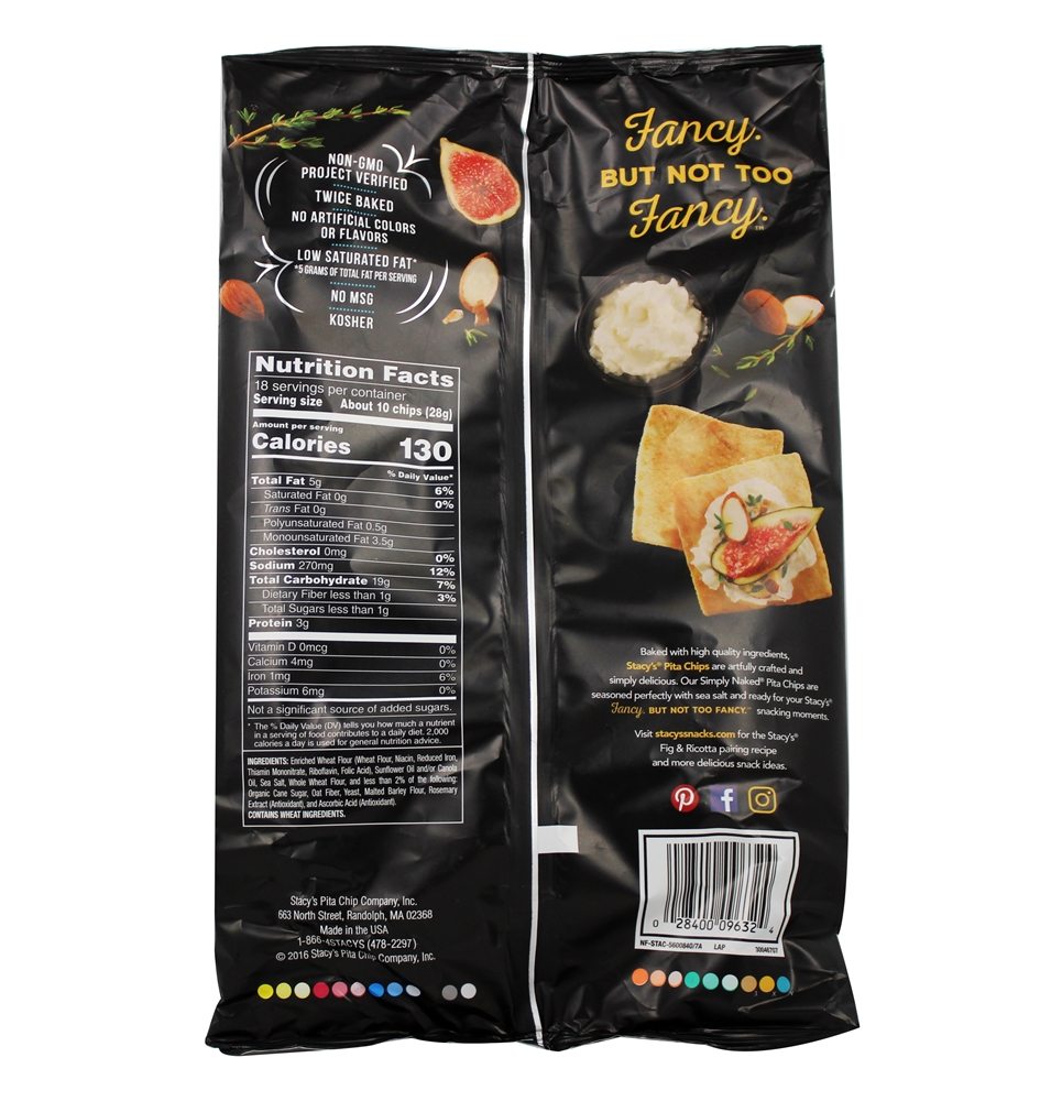 Chips cozidos com pita simplesmente nu - 18 oz. Stacy's Pita Chip Company - Imagem 2