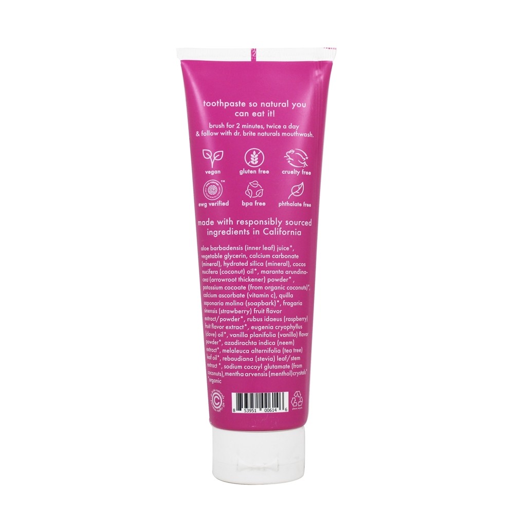 Creme dental antiplaca com vitamina C com infusão de berrylicious - 5 oz. Dr. Brite - Imagem 2