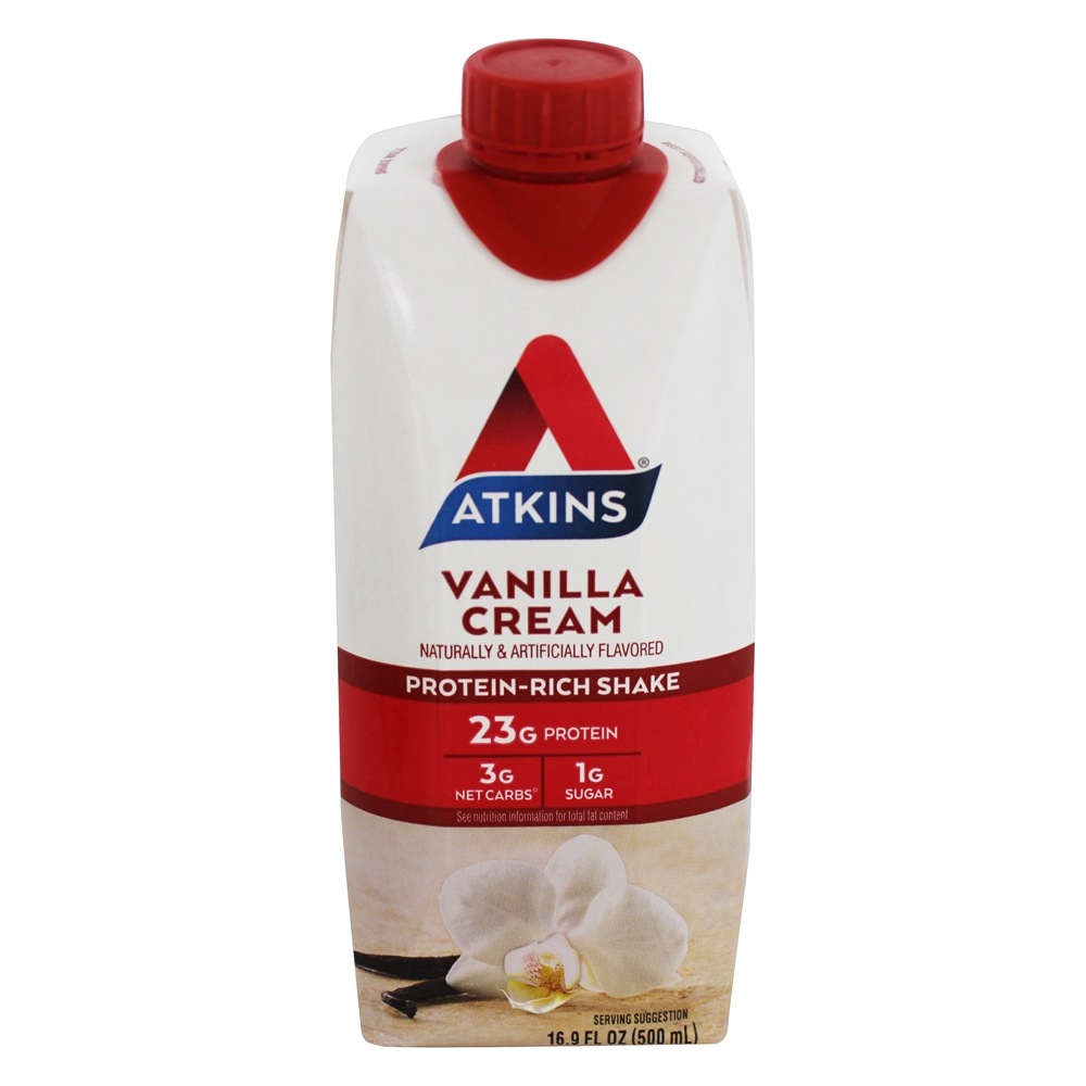 Creme de baunilha com alto teor de proteína e RTD - Pacote 4 Atkins - Imagem 2