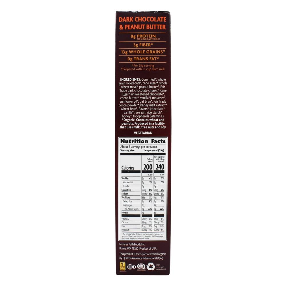 Love Crunch Organic Cereal Chocolate Escuro e Manteiga de Amendoim - 10 oz. Nature's Path Organic - Imagem 2