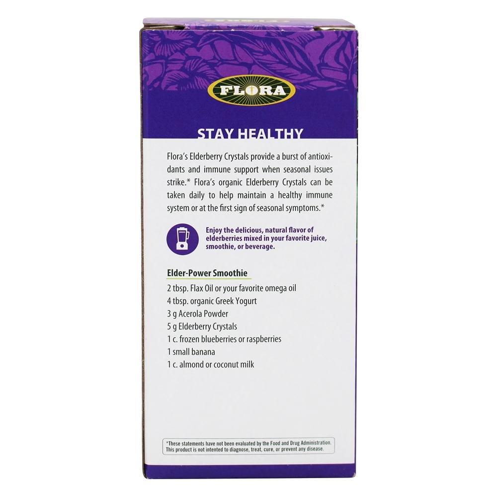 Suporte de imune orgânico em pó para cristais de sabugueiro - 4.4 oz. Flora - Imagem 3