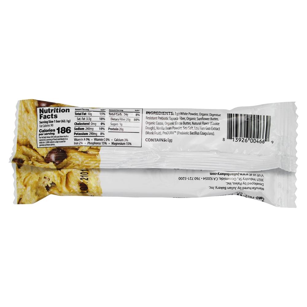 Paleo Ovo Branco Proteína Bar Biscoito Massa - 2.19 oz. Julian Bakery - Imagem 2