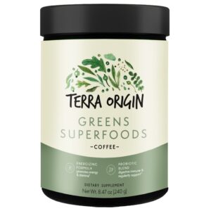 Café em pó de superalimentos Verdes - 8.47 oz. Terra Origin