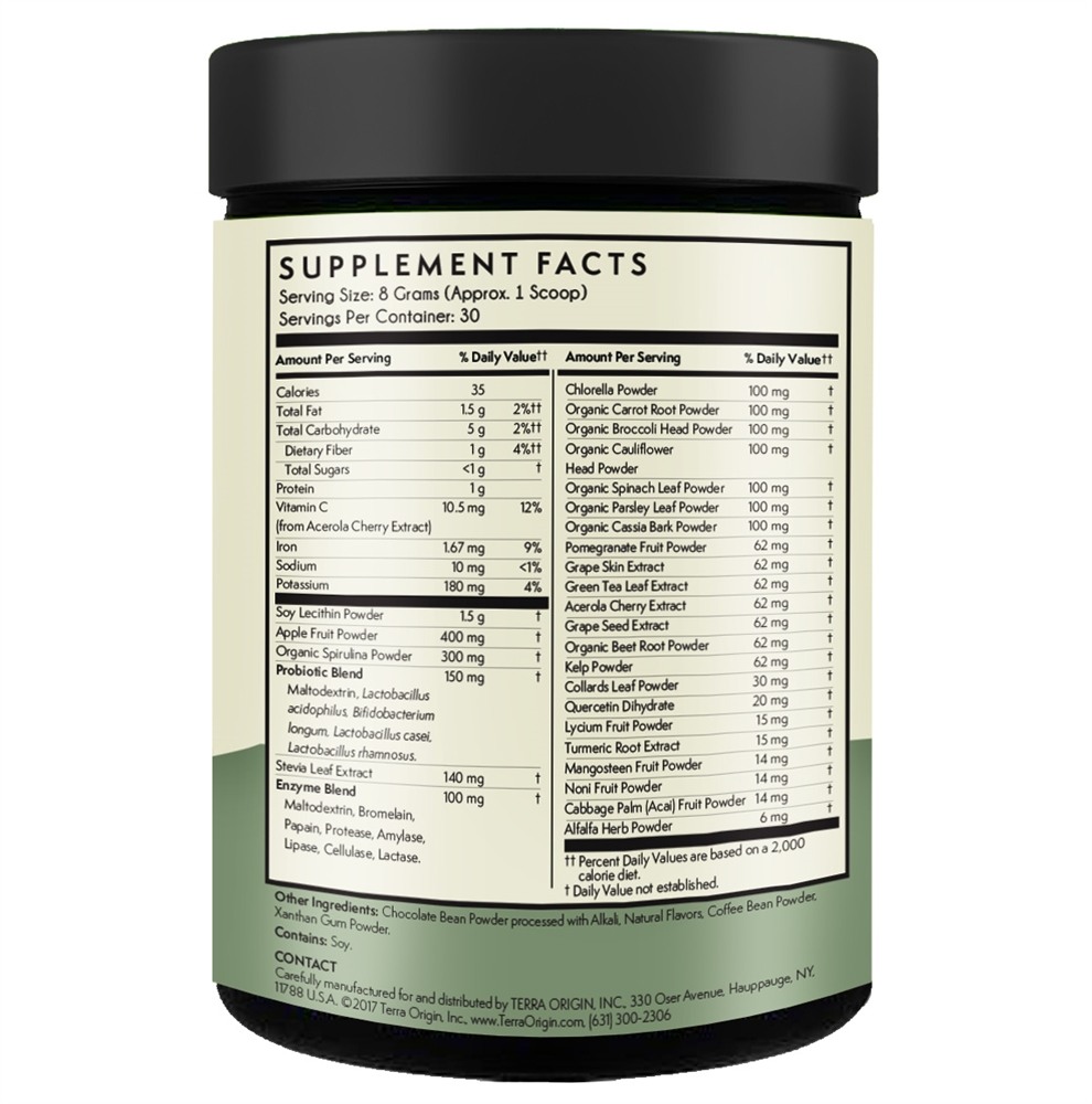 Café em pó de superalimentos Verdes - 8.47 oz. Terra Origin - Imagem 2