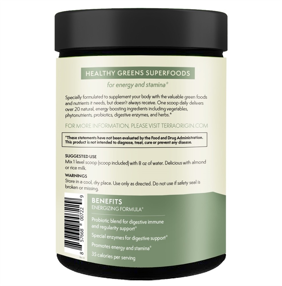 Café em pó de superalimentos Verdes - 8.47 oz. Terra Origin - Imagem 3