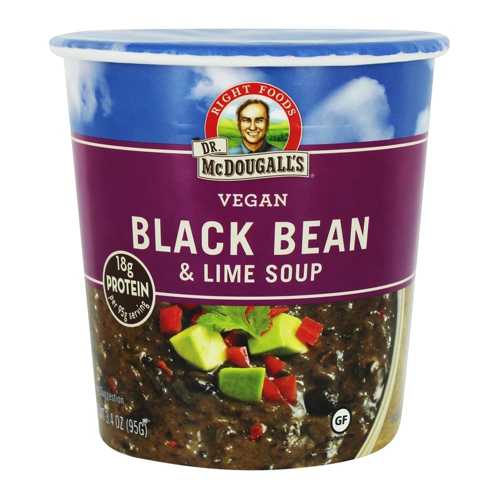 Sopa de feijão preto e limão vegano - 3.4 oz. Dr. McDougall's