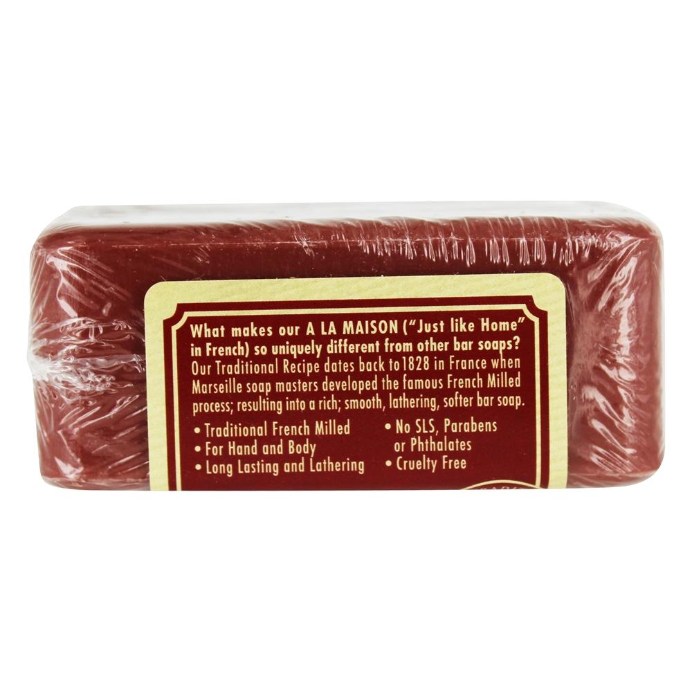 Sabonete francês tradicional para barba e corpo Argila vermelha com coco e azeite de oliva - 8.8 oz. A La Maison - Imagem 3