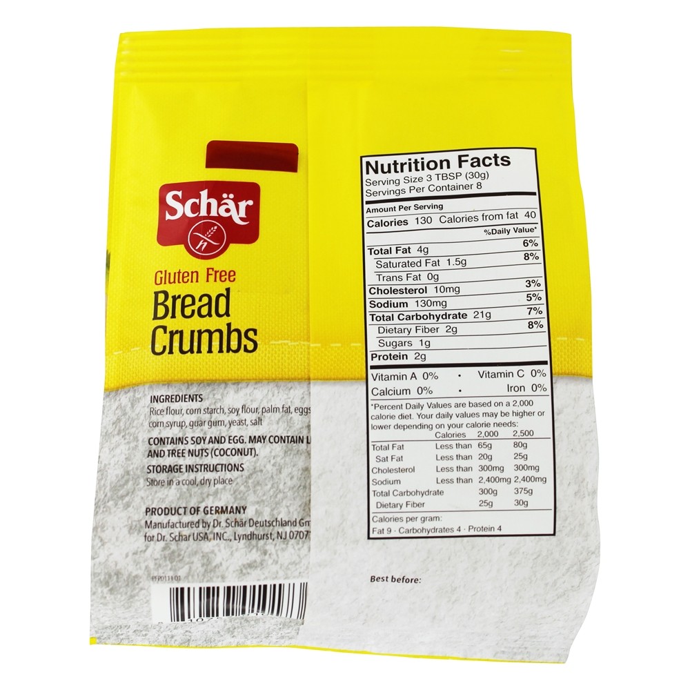 Migalhas de pão sem glúten - 8.8 oz. Schar - Imagem 2