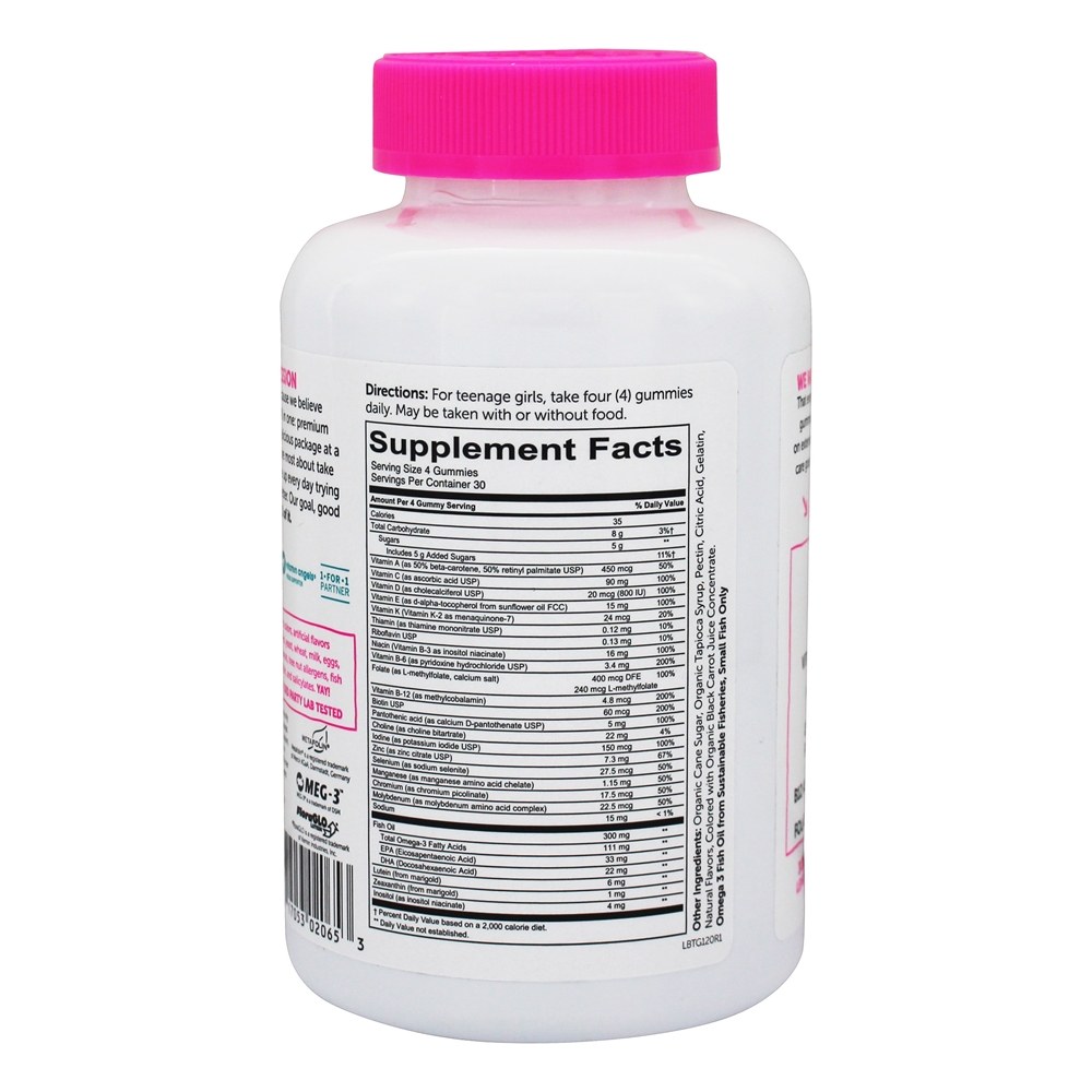 Teen Girl! Multivitamínico Completo - 120 Gummies SmartyPants - Imagem 2