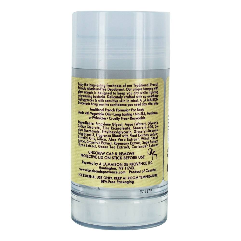 Fórmula francês tradicional de longo prazo desodorante Lavanda Aloe - 2.4 oz. A La Maison - Imagem 2