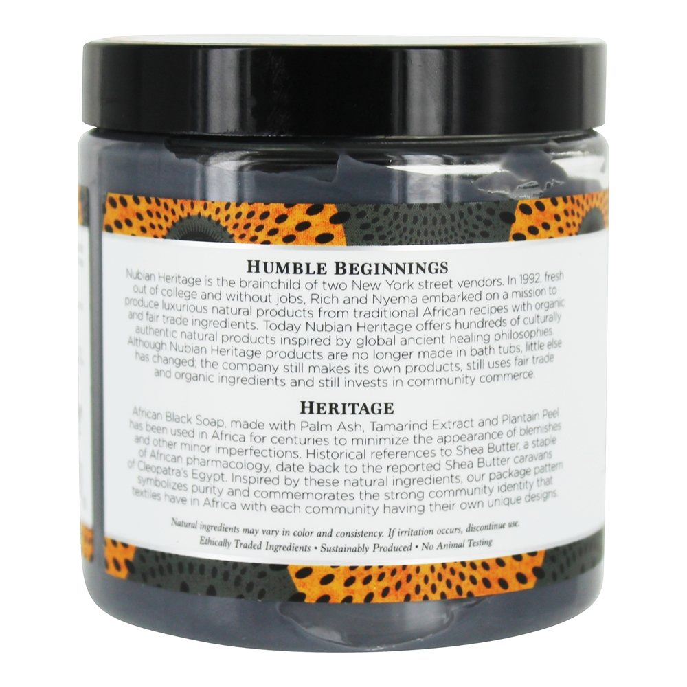 Sabonete Preto Africano Máscara De Lama Facial Equilibrante E Clarificante - 6 fl. oz. Nubian Heritage - Imagem 3