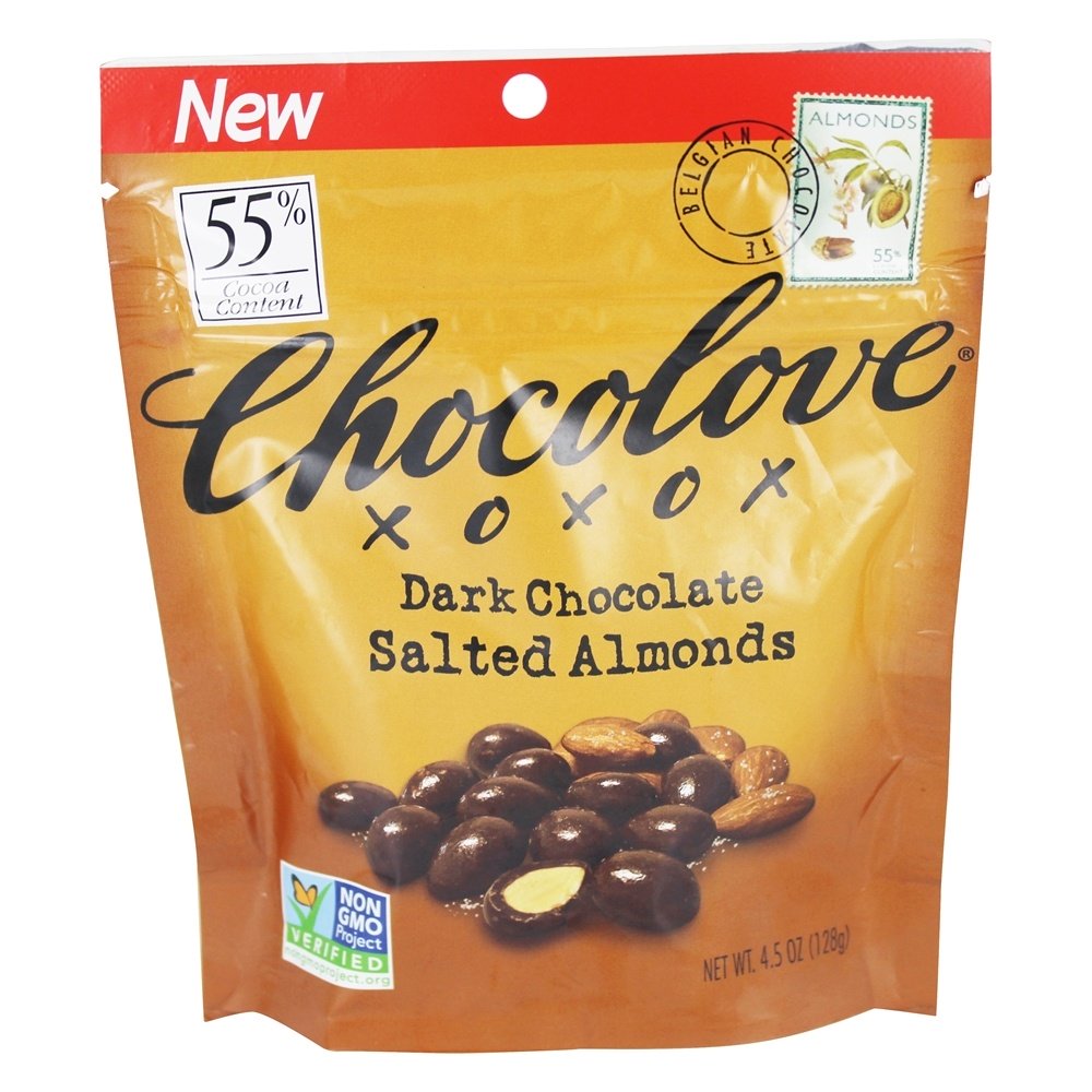 55 Amêndoas com Chocolate Amargo com Cacau - 4.5 oz. Chocolove