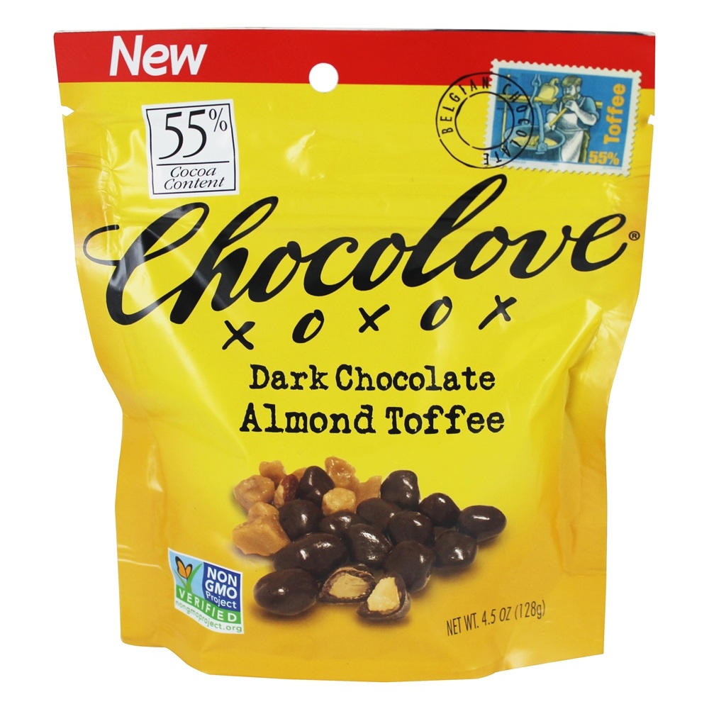 55 Toffee de Amêndoa de Chocolate Amargo com Cacau - 4.5 oz. Chocolove