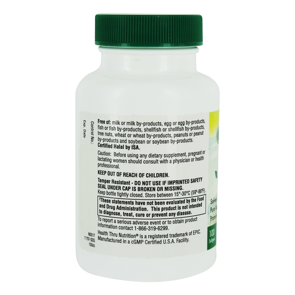 Óleo de semente de cominho preto Resposta Inflamatória Saudável 500 mg. - 100 Softgels Health Thru Nutrition - Imagem 3