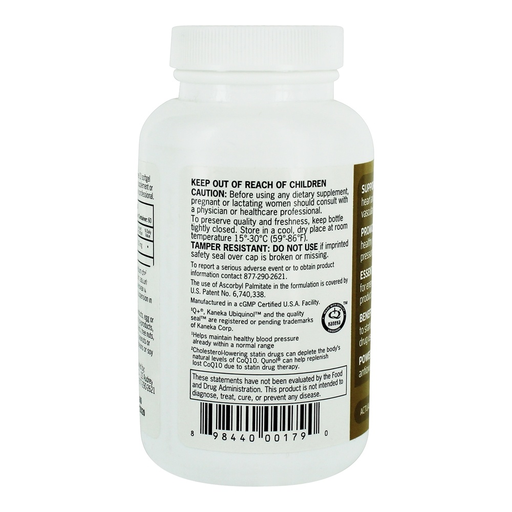 Força extra de CoQ10 ativa de Ubiquinol 200 mg. - 60 Softgels Qunol - Imagem 3