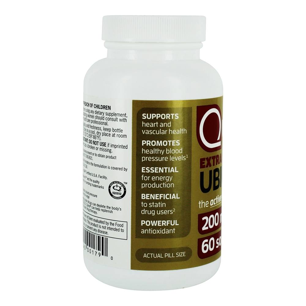 Força extra de CoQ10 ativa de Ubiquinol 200 mg. - 60 Softgels Qunol - Imagem 4