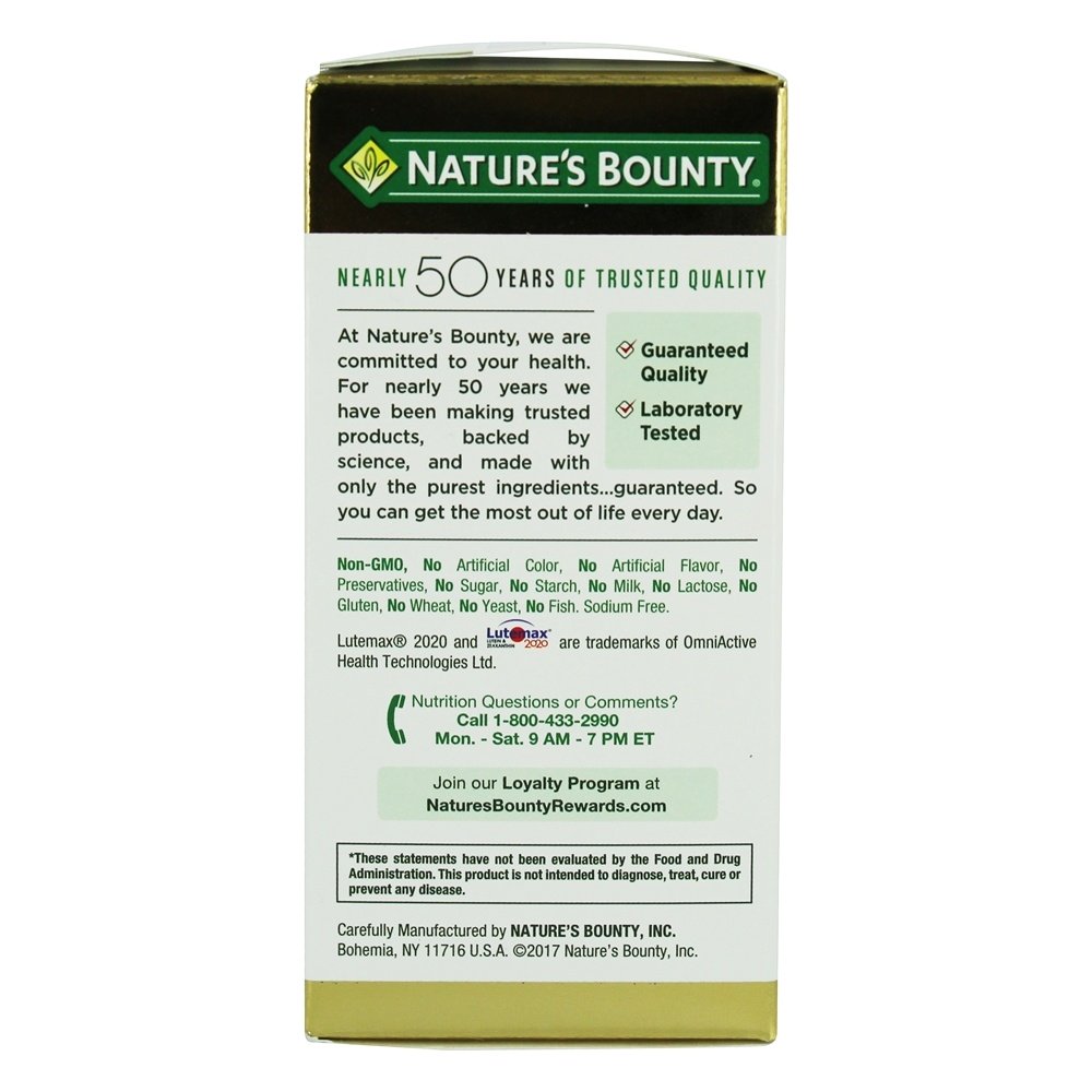 Lutein Blue Barreira Contra a Luz Azul - 30 Softgels Nature's Bounty - Imagem 5