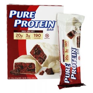 Comprar veludo vermelho com alto teor de proteína - 6 barras pure protein preço no brasil barras de proteínas barras nutricionais suplemento importado loja 149 online promoção -