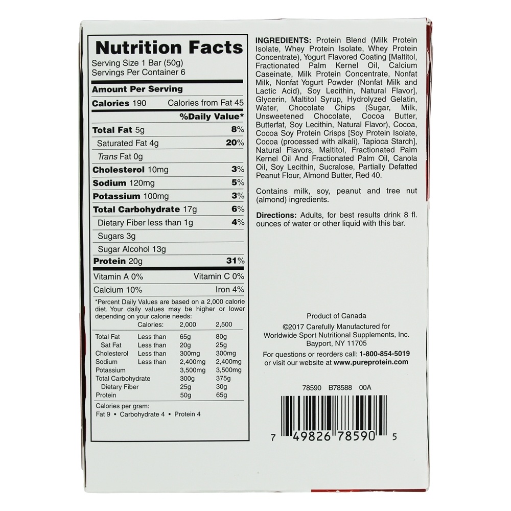Veludo Vermelho com Alto Teor de Proteína - 6 Barras Pure Protein - Imagem 2