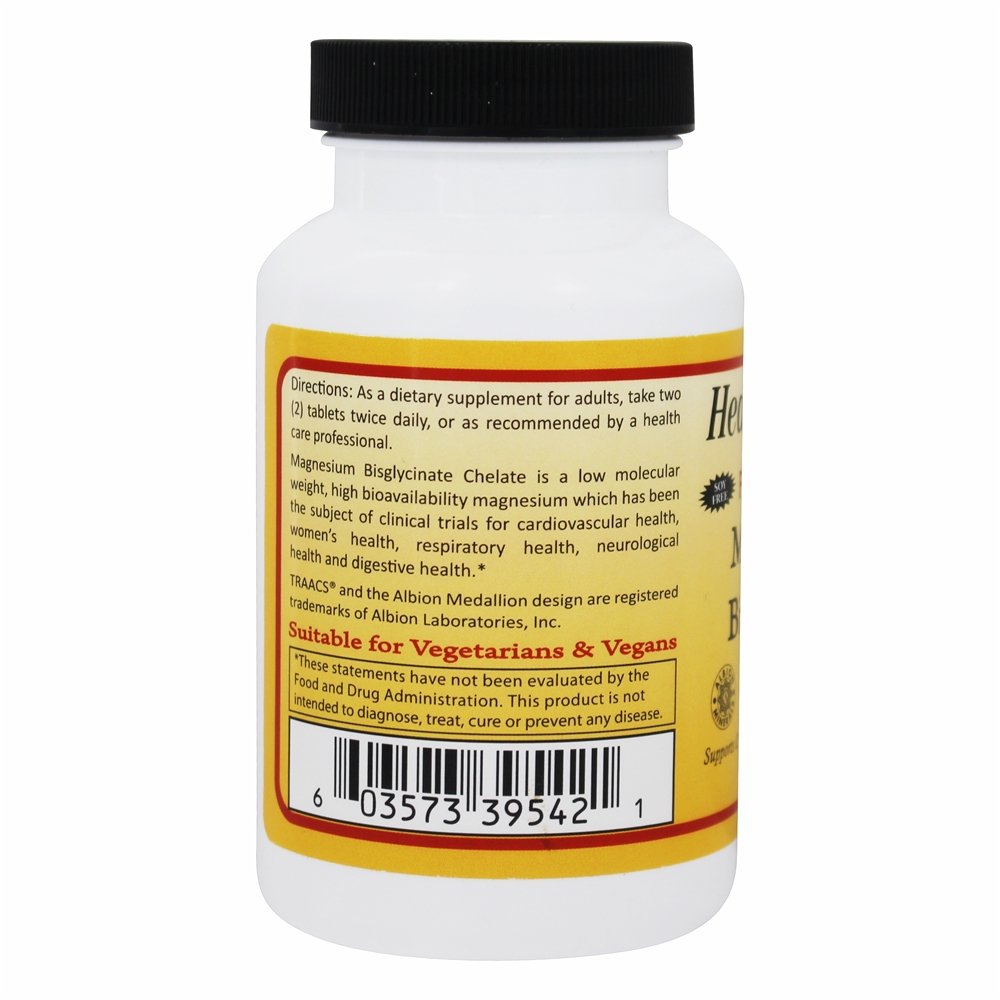 Quelato de Bisglicinato de Magnésio Totalmente Reagido 200 mg. - 120 Tablets Healthy Origins - Imagem 3