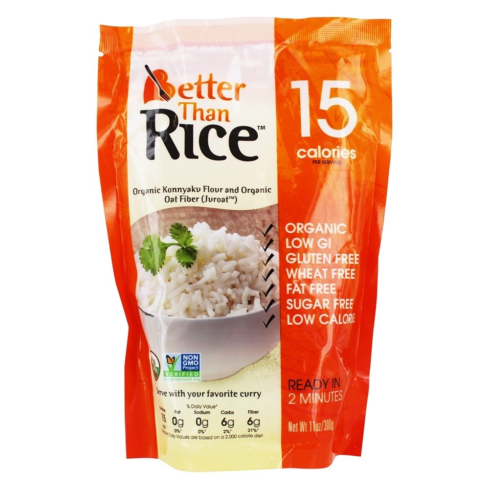 Farinha de Konnyaku orgânica e arroz de fibra de aveia orgânica - 11 oz. Better Than Foods
