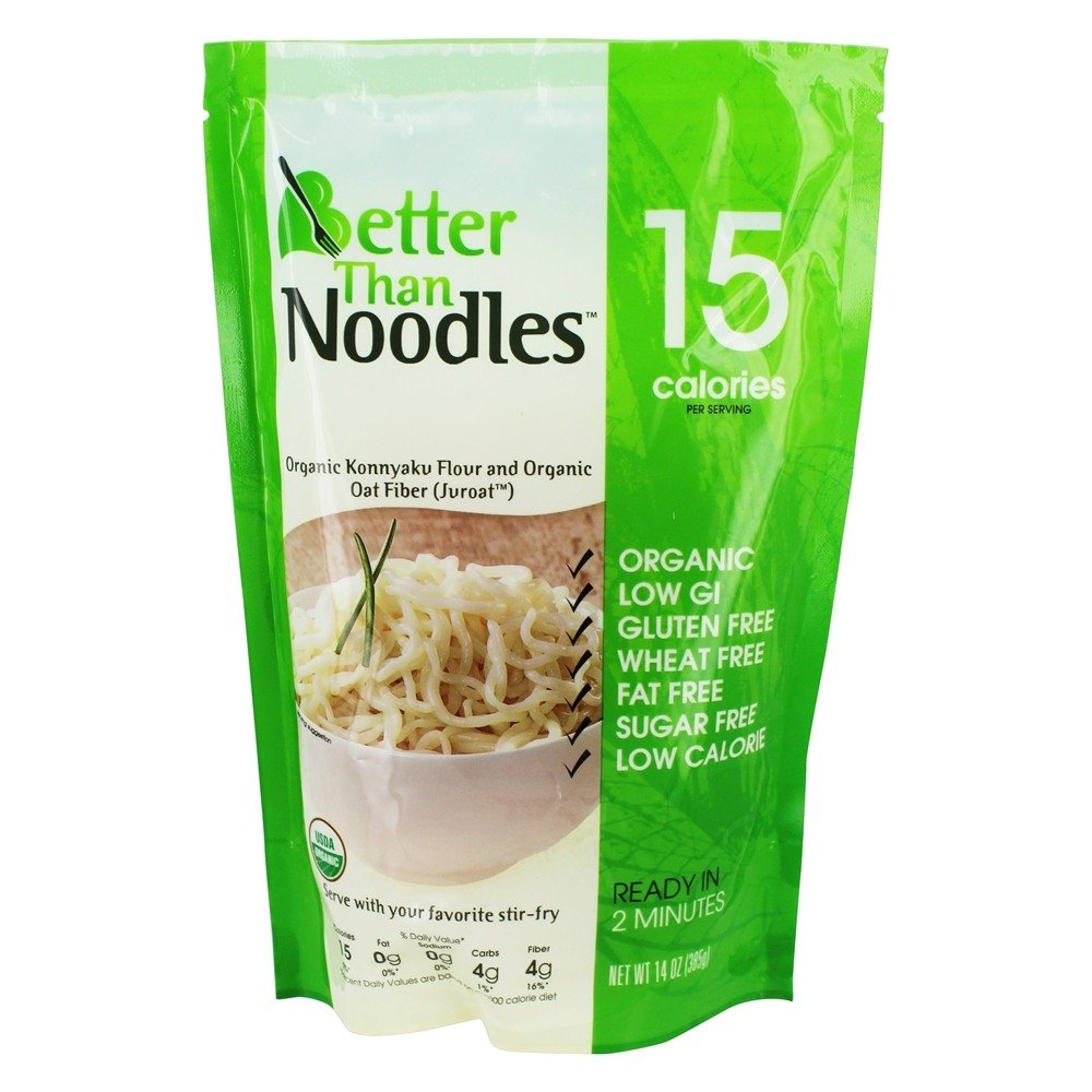 Farinha de Konnyaku orgânica e macarrão orgânico de fibra de aveia - 11 oz. Better Than Foods
