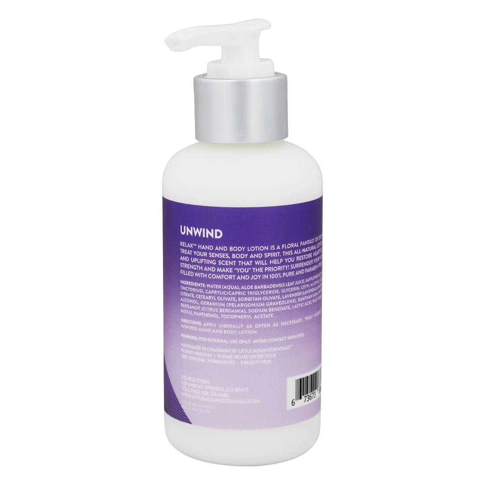 Relaxe Mão e Loção Corporal Floral - 4 oz. Little Moon Essentials - Imagem 2