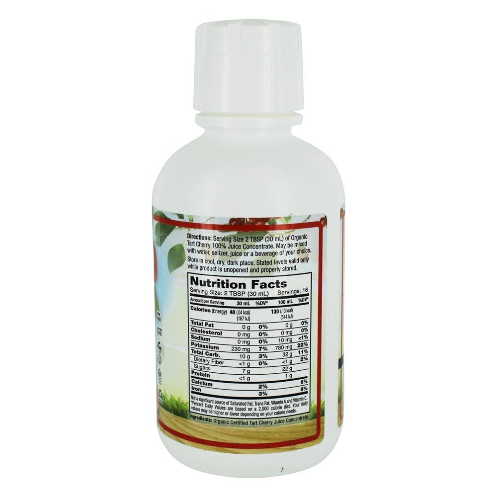 Cereja azeda orgânica certificada 100 % Concentrado de suco sem açúcar - 16 fl. oz. Dynamic Health - Imagem 2