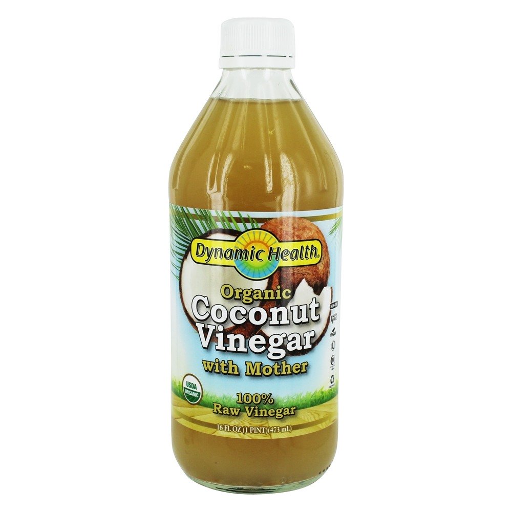 Vinagre de coco orgânico 100 % com mãe - 16 fl. oz. Dynamic Health
