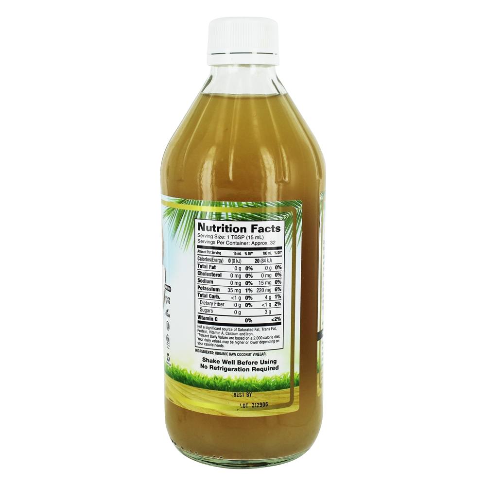 Vinagre de coco orgânico 100 % com mãe - 16 fl. oz. Dynamic Health - Imagem 2