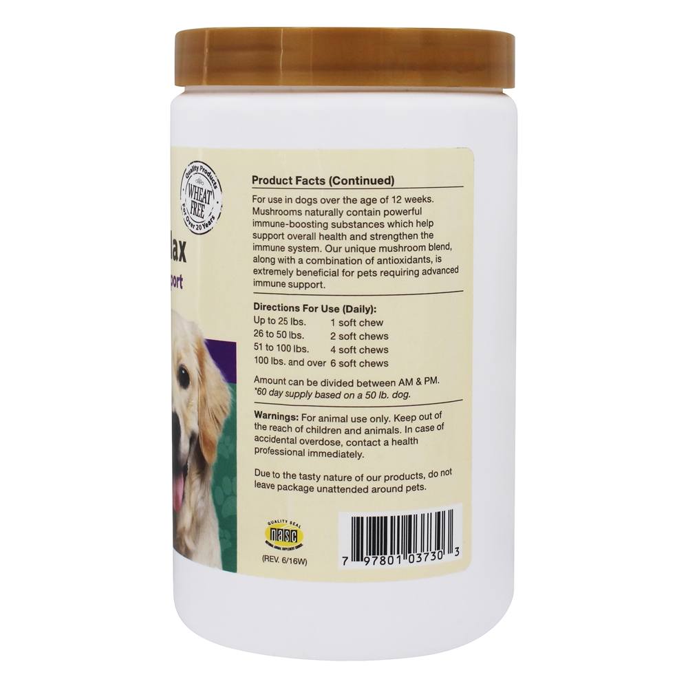 Cogumelo Max Suporte Imunológico Avançado Para Gatos e Cães com Cauda Peruana - 120 mastigação suave NaturVet - Imagem 3