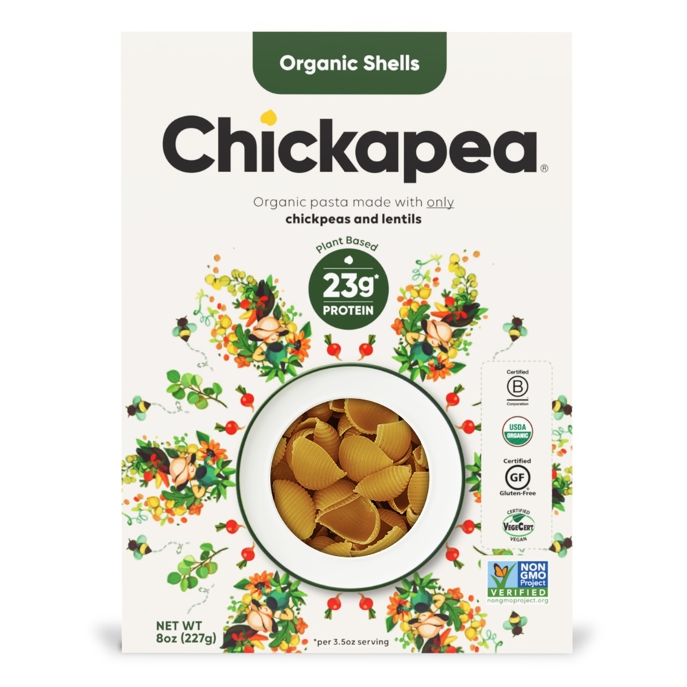 Macarrão orgânico de grão de bico e lentilhas - 8 oz. Chickapea